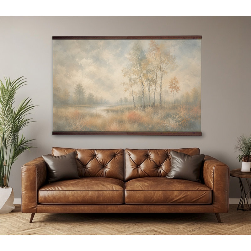 Tenture murale Misty Birch Landscape, H 40 po x l 60 po