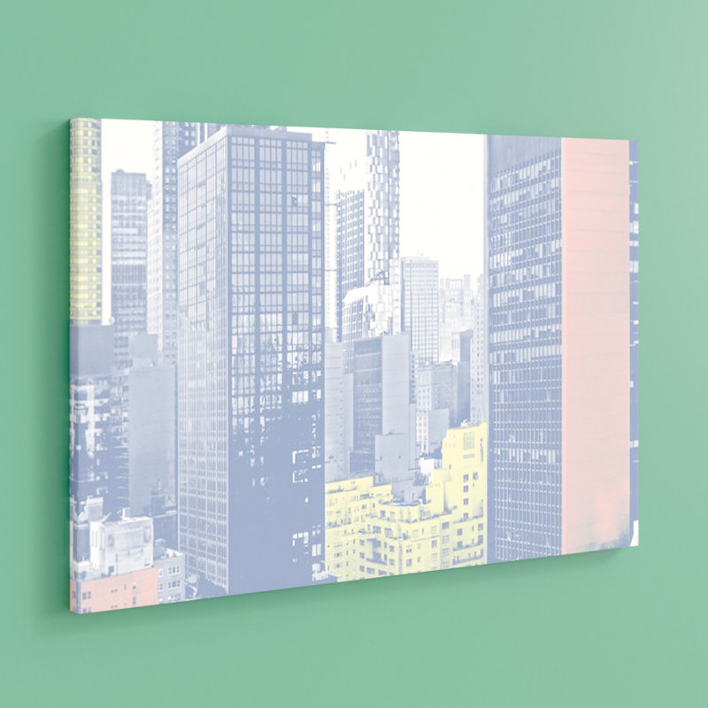 «Pastel NYC II», impression sur toile tendue, H 26 po x l 40 po x P 1,5 po, Toile tendue, Pas de tapis