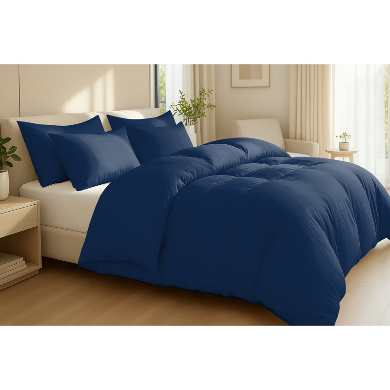 100% Organic Egyptian Cotton Duvet Cover Set – Soft, Breathable Hotel Style Bedding with Secure Zipper Closure