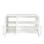 Armoire de rangement murale empilable blanche P 15,52 po x l 35,68 po x H 20,04 po, convenant à la salle de bain et au garage avec 2 cloisons amovibles, 6 arrêts à hauteur de 20,04 po, comme meuble télé ou supplémentaire