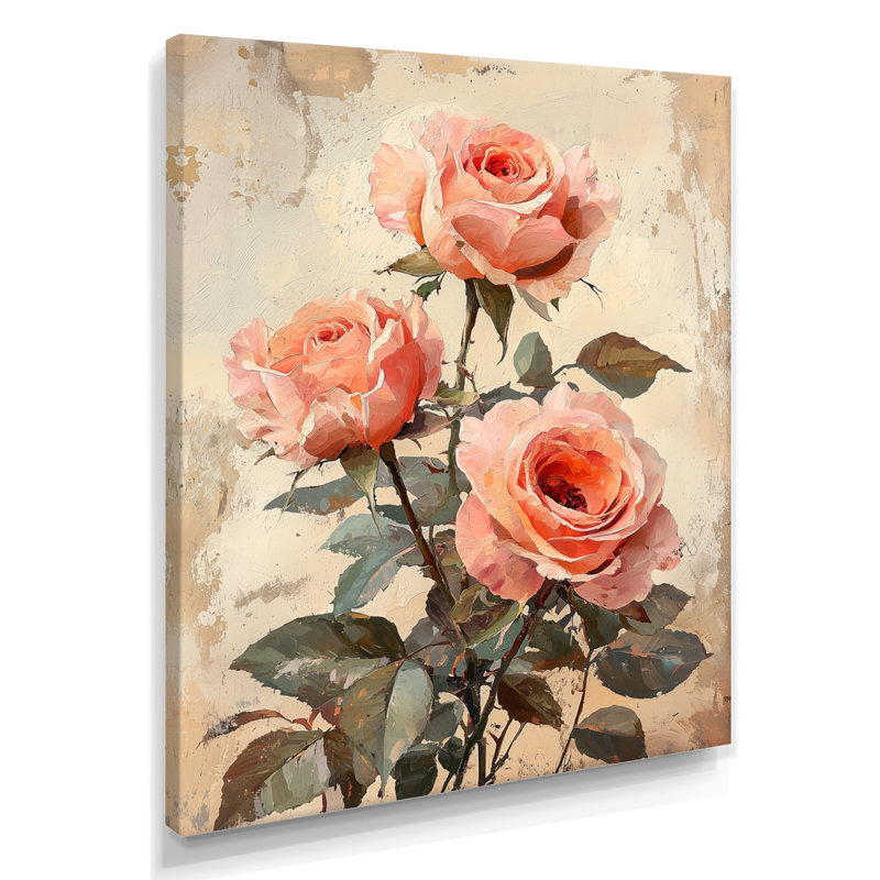 Morales - Décoration murale florale, Toile tendue, Ne s’applique pas, H 32 po x l 24 po