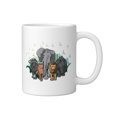 Animals Ceramic Mug, White, 11oz