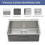 30 X 22 X 9 Inch Kitchen Sink Drop In 16 Gauge Stainless Steel 30" Single Bowl Topmount Kitchen Sink Basin