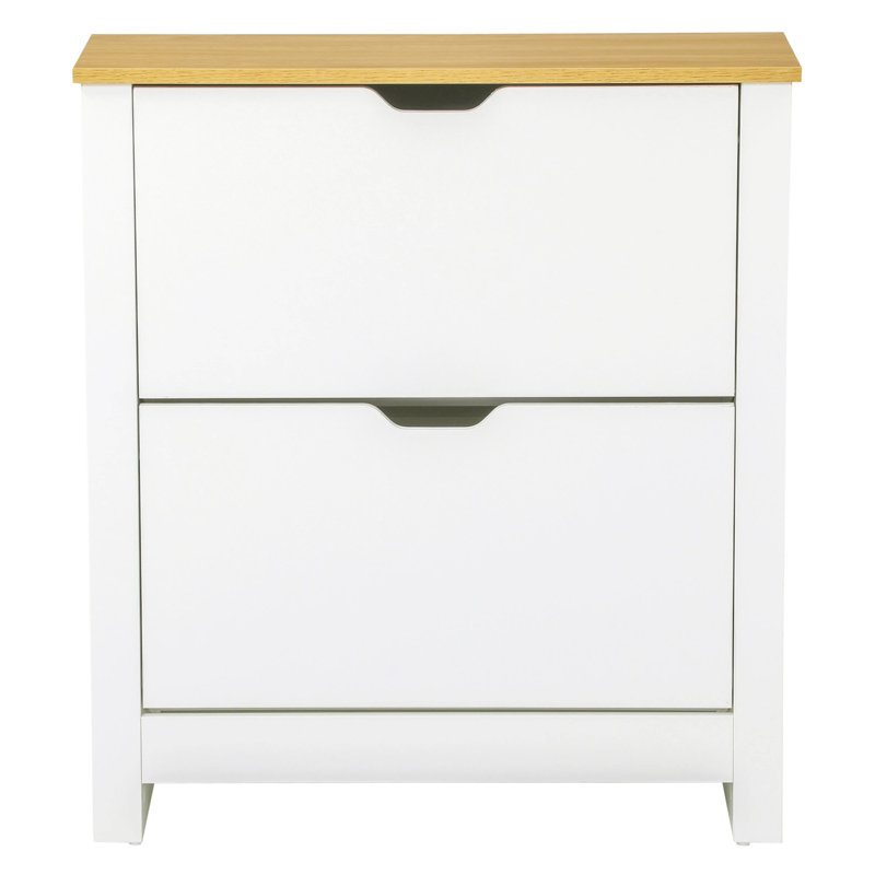 12 Pair Shoe Storage Cabinet, White