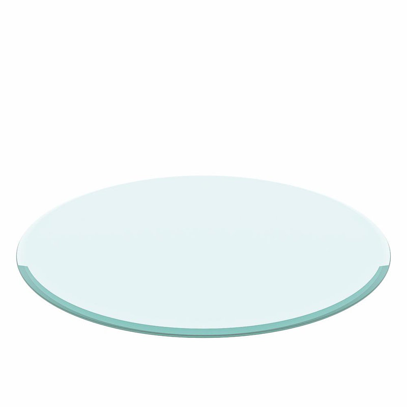 Plateau de table rond en verre trempé