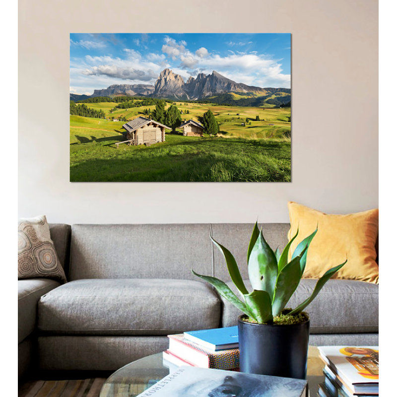 «Alpe di Siusi, Alpine Meadow In Italy» par Stefan Hefele - reproduction de photo sur toile, H 18 po x l 26 po x P 1,5 po