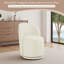 Integrated Barrel Armless Swivel Fabric Dining Chair-1588366710