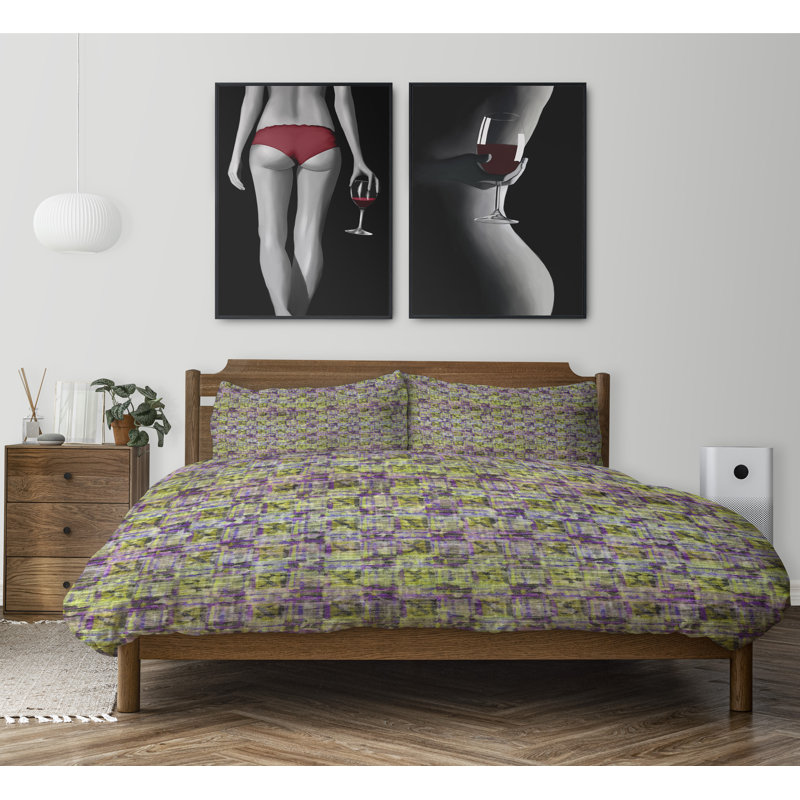 Polyester Geometric Shapes Comforter, King Comforter + 2 King Pillowcases
