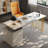 White + Gold Rectangular Stone desk-930955452-930955454