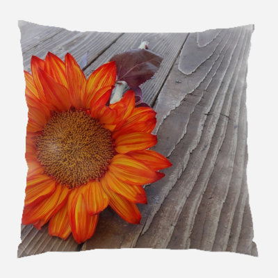 Coussin décoratif intérieur/extérieur tournesol