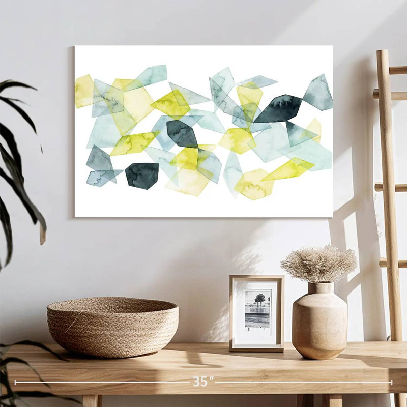 Abstrait de verre de mer Avery I, H 16 po x l 24 po
