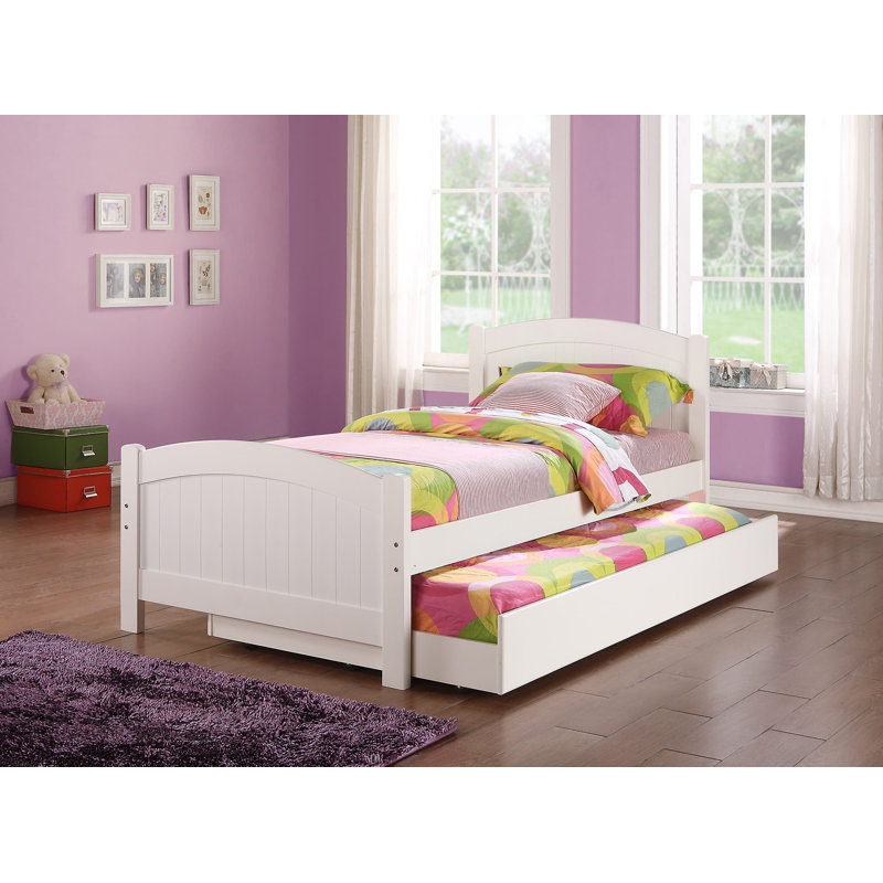 Caeleigh Kids Twin with Trundle, White