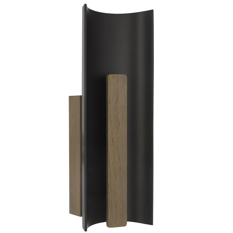 Anne-Marie Barton Remi 18" Sconce, Matte Carbon/Warm Walnut