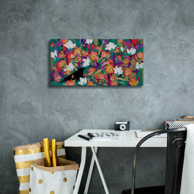  'Garden Visitor' by Sue Davis Canvas Wall Art, 24" x 12"