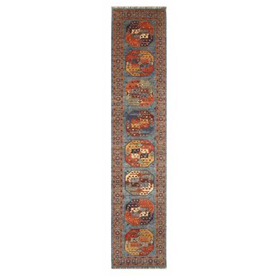 One-of-a-Kind Runner 2'8" x 12'11" Hand Knotted Area Rug