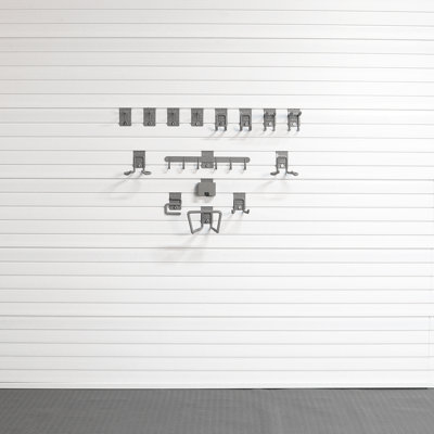 Steel Slatwall Accessory Kit 15 Piece Set