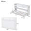 Lit escamotable simple TG avec bureau, lumière DEL et station de charge USB - Solution de bureau à domicile peu encombrante, blanc-1427867627-1427867628