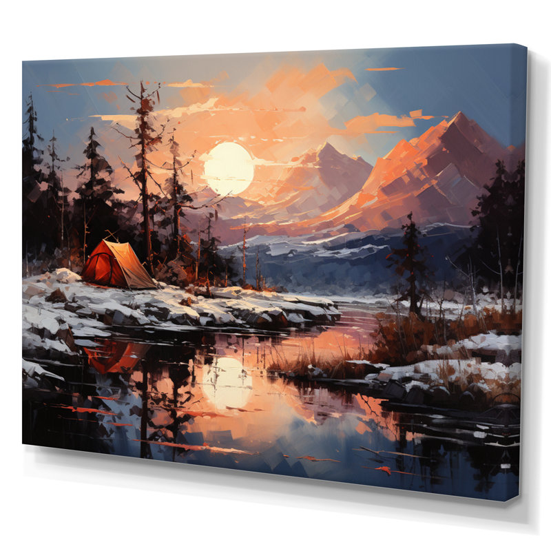 «Campingtravel Winters Whisper IV», reproduction sur toile, Toile tendue, H 24 po x l 32 po x P 1 po