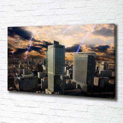 Storm Over Warsaw - Wrapped Canvas Print