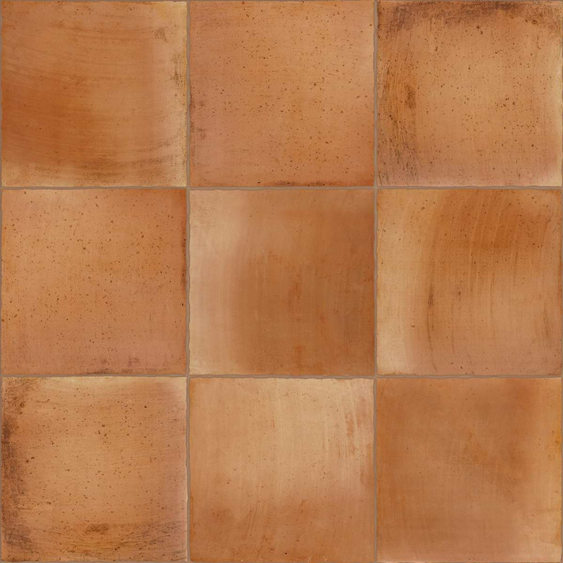 Saltillo 18x18 Matte Encaustic Look Porcelain Tile, Peach