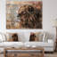Animal, lion paisible sur toile - Lion paisible-35121229-35121233