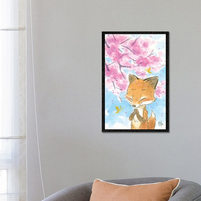 Cherry Blossom Fox by Martin Hsu - Painting on Canvas