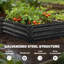 Lit de jardin surélevé galvanisé 8 x 4 x 1 pi, fond ouvert, noir-1786960972-1786960973