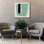  «Teal Swipe 2» par Emma Caroline, art mural sur toile, 37 po x 37 po