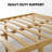14 Inch Solid Wood King Size Bed Frame, Platform Bed Frame With Metal Slat Support, No Box Spring Needed, Easy Assembly, Wooden Color-1167198964