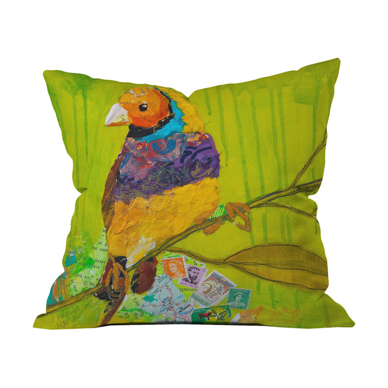 Gouldian Finch Outdoor Throw Pillow, 16" x 16"
