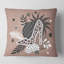 Carré, chaussures à talon haut léopard, feuilles tropicales - Coussin décoratif imprimé moderne-60158886