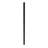 Athens 2-in x 2-in x 6.5-ft Gloss Black Aluminum Flat Top and Bottom Design Gate Post