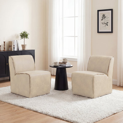 Chaise d'appoint rembourrée avec roues cachées Modern Minimalist Performance
