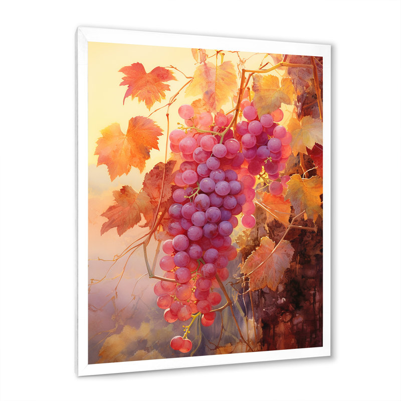 Décoration murale Vineyard Veil, Cadre simple blanc, H 32 po x l 24 po x P 1 po