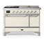 Majestic III Series 48 Inch Dual Fuel Range with 5 Sealed Burners, Griddle, Frenchtop in Burgundy (Natural Gas, Chrome Trim)-1604647912-1604647918-1604647910