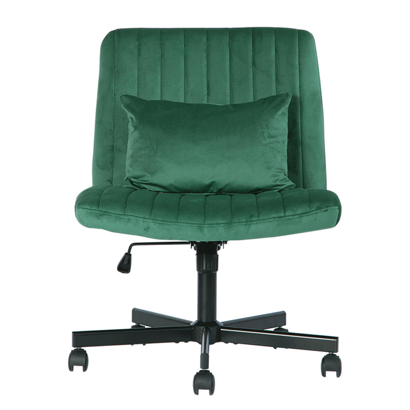 Fauteuil de bureau Velvet Criss Cross, Vert, Velours