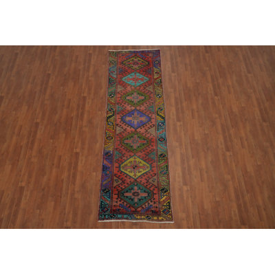 Handmade Wool Traditional Runner Rug 3x10