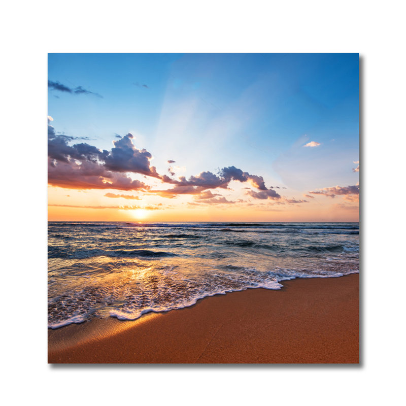 Beach Sunrise - reproduction de photo, Aluminium, H 36 po x l 36 po x P 1,5 po