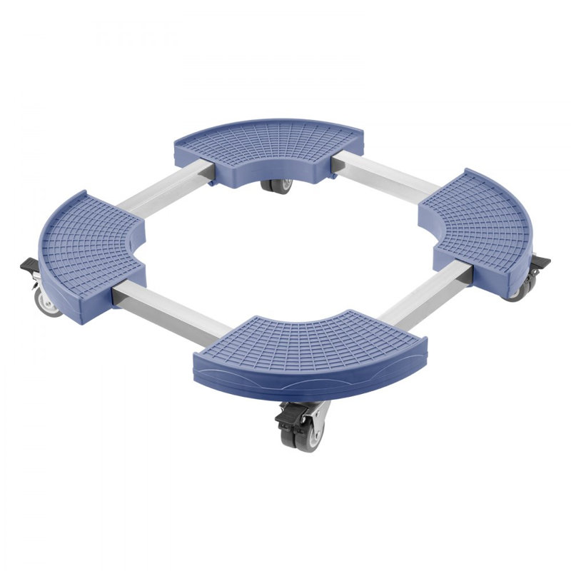 Round Trash Can Dolly 15-22.8 in Adjustable Furniture Dolly 400lbs Heavy Duty, Blue