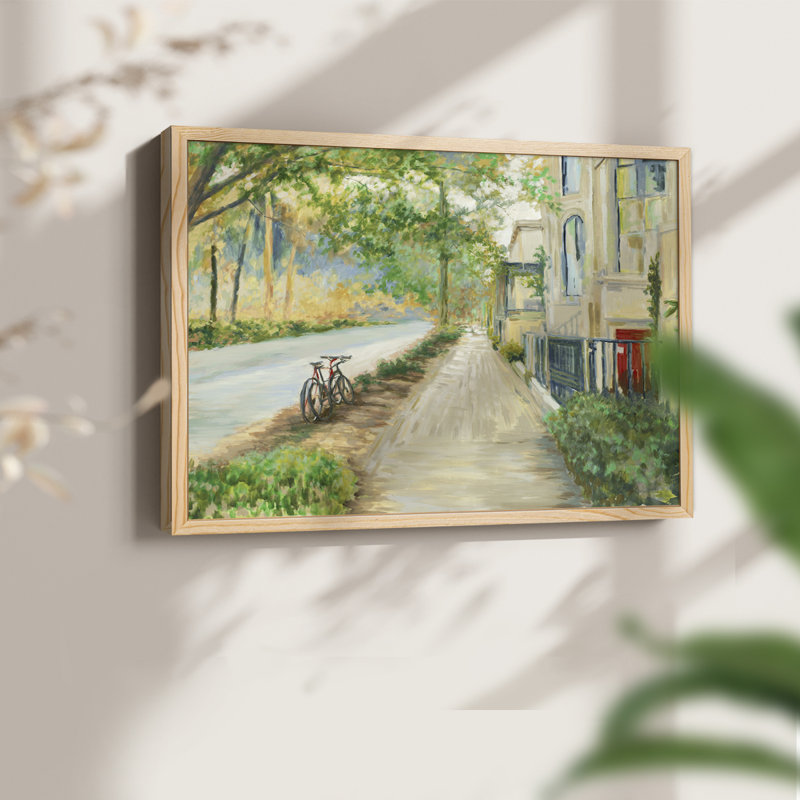 «Sunny Side of the Street» - reproduction encadrée - réversible, H 8 po x l 10 po, Naturel