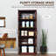 Armoire de rangement à 2 portes avec étagère à 5 niveaux Bergeson