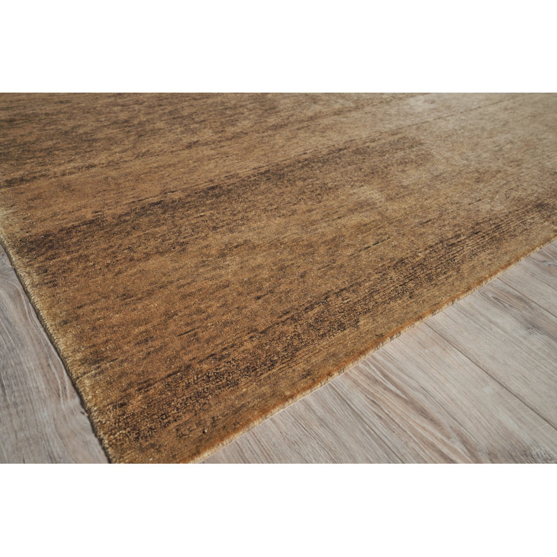 Metro Velvet hand-knotted Wool/Viscose Beige Area Rug