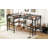 Twin Size Metal Loft Bed With Two Built-In Desks
