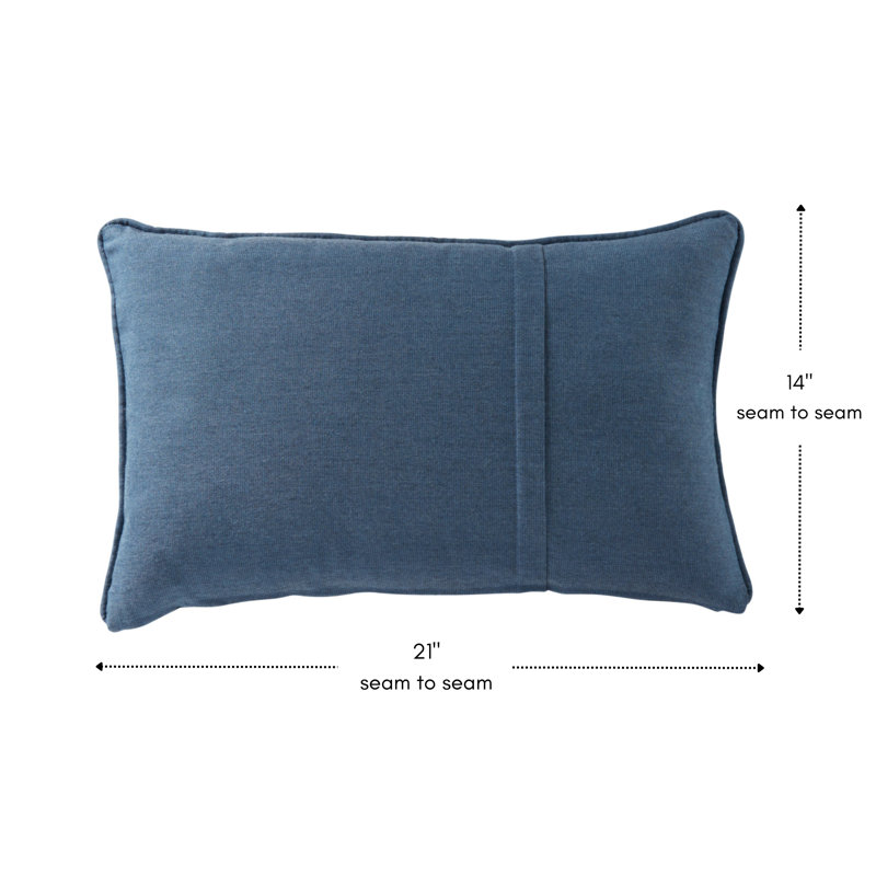 Sunbrella Rectangle Throw Pillow, Spectrum Denim