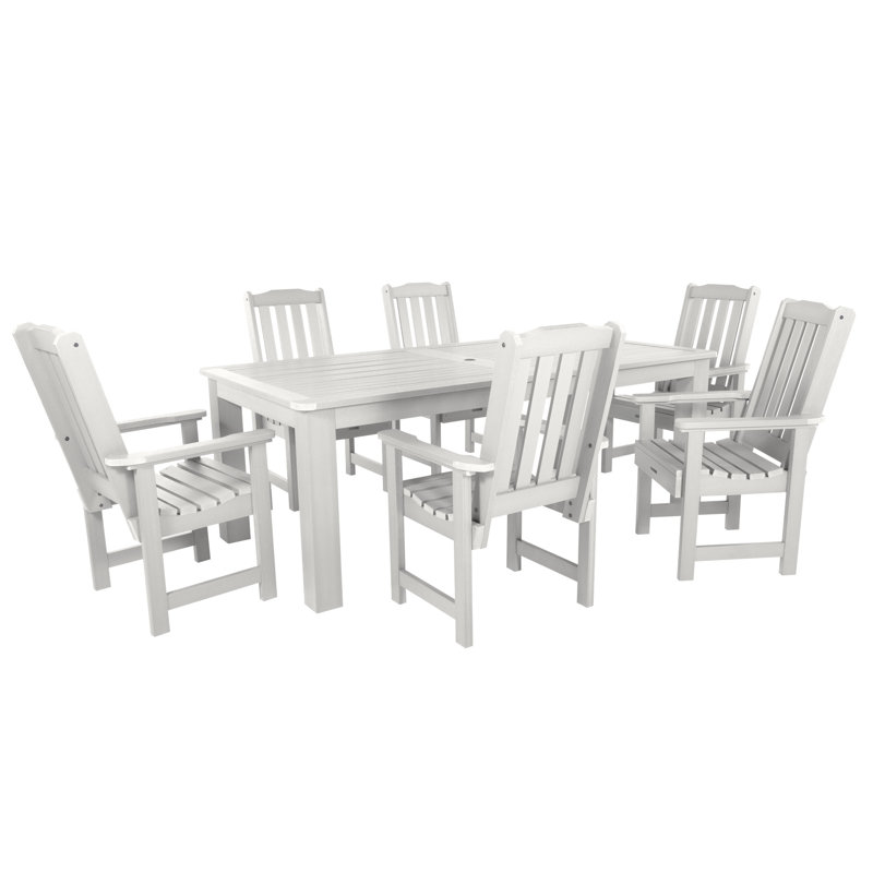 Ensemble repas pour 6 personnes Kile, Blanc, L 84 po x l 42 po x H 30 po
