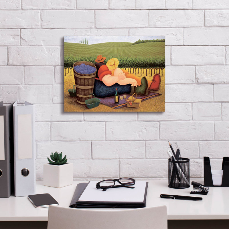 «Avree Summer Picnic On Canvas» par Lowell Herrero, reproduction, H 12 po x l 16 po x P 0,75 po