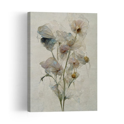 Untitled Abstract Delicate Vintage Flower Nature Wall Art Print