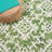Arieah Damask Handmade Tufted Wool Green/White Area Rug-1422635397