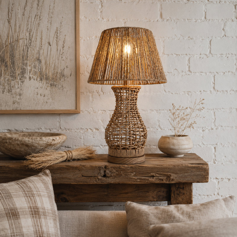 23.6" Height Rattan Table Lamp