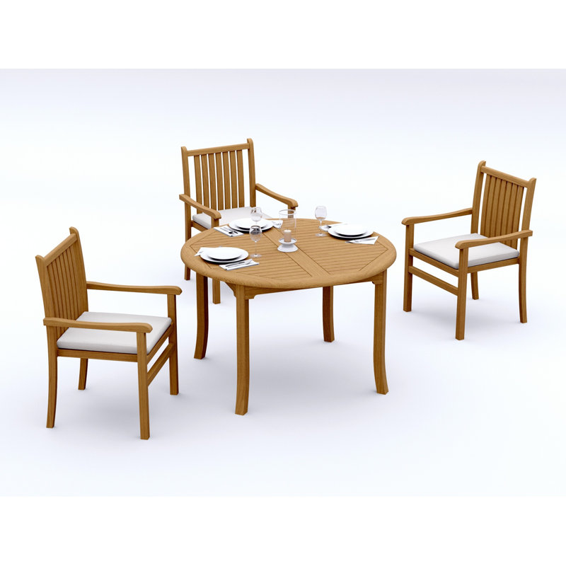 Cahyo Outdoor - Piece Teak Dining Set, 3